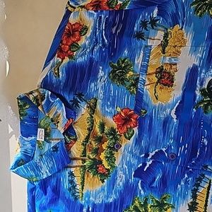Mens XL Hawaiian Tropical Short Sleeve